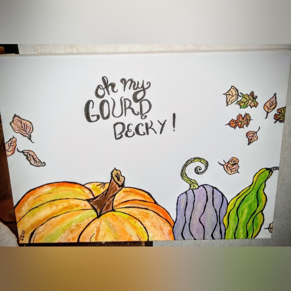"Oh My Gourd" Canvas Orginal  Art